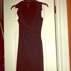 Express black dress with blue stripes